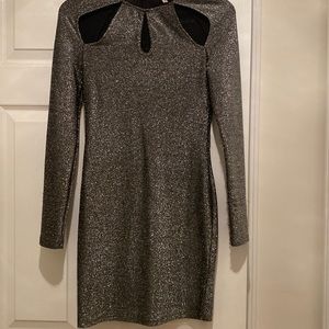 Silver mini dress